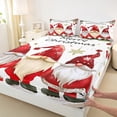thumbnail image 3 of Castle Fairy Boys Girls Cute Gnome 4-Piece Full Size Sheets,Christmas Snowflake Bed Sheets,Xmas Festival Theme Lightweight Sheet Sets,Super Cozy Room Decor, 3 of 7