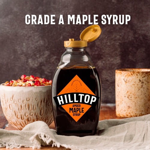 Hilltop Amber Maple Syrup 640g, British Import (Pack of 2)