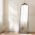 thumbnail image 5 of ‌Auromir‌ 21"x64" Arched Full Length Vintage Mirror Antique Floor Mirror with Baroque Style, Antique Bronze, 5 of 5