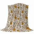 thumbnail image 6 of Fall Floral Blanket Soft Cozy Warm Throw Blanket for Couch, Plush Fuzzy Flannel Fleece Blankets for Sofa, Vintage Farmhouse Botanical Leaves Flowers Bed Blankets Lightweight Gifts for Women, 40"x60", 6 of 9