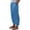 Blue, variant on PATLOLLAV Womens Summer Casual Loose Cotton and Linen Pocket Print Trousers Pants