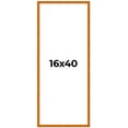 thumbnail image 2 of 16x40 Honey Brown Real Wood Picture Frame Width 0.75 inches | Interior Frame Depth 0.5 inches |, 2 of 8