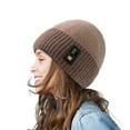 thumbnail image 2 of Dyfzdhu Women Winter Woolen Hat Loose Oversized Knitted Warm Suitable for Cold Weather One Size Khaki, 2 of 4