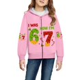 thumbnail image 2 of Six Seven Meme Christmas Pajamas Children's Fashionable Coat Pink 110, 2 of 3