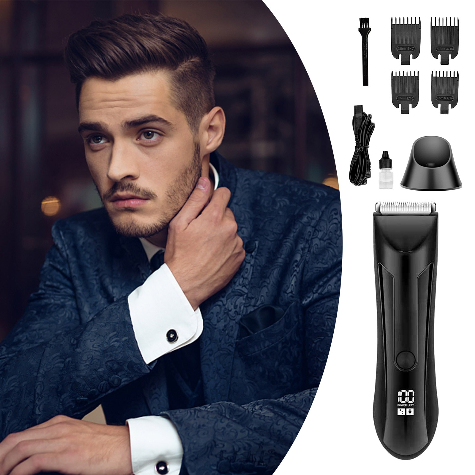 Men's Private Trimmer Electric Wash LED Digital Display Shaving ...