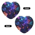 thumbnail image 2 of Kdxio Magic Colorful Forest Leaves Pocket Mirror, 1X/2X Travel Makeup Mirror 2-Sided Folding Small Mirror Portable Double-Sided Magnifying Cosmetic Mirror for Gift-Heart Shape, 2 of 9