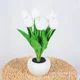 thumbnail image 5 of Regalo para novia, mamá, hija, tía, lámpara de flores, tulipanes con pilas, luz nocturna, regalo para su fiesta de cumpleaños, decoración de la sala de bodas, 5 of 5