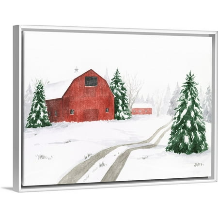 My Texas House - Evergreen Farm Framed Canvas Wall Art - 32x24