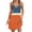 Orange, variant on Bovxnpu Summer Dresses for Women, Sleeveless Mini Dress Sundresses Tank Dresses, Women Summer Casual Slim Suspender With Adjustable Buckle V-neck Jumpsuit Long Skirt