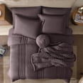 thumbnail image 3 of Amberspace 7-piece Bed in a Bag Comforter Set with Sheets,Deep Purple,Full, 3 of 7