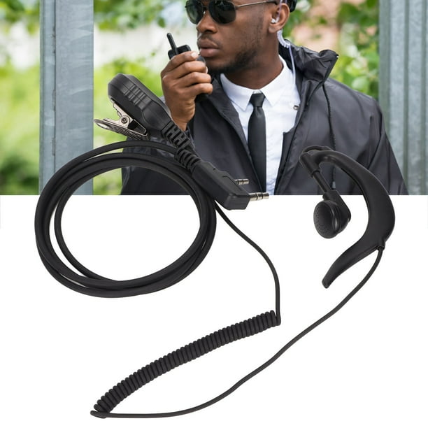 DEWIN Two Way Radio Earpiece Single Wire Earhook Headset for