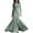 Mint Green, variant on Women's Elegant Solid Color Mermaid Maxi Dress - Black L