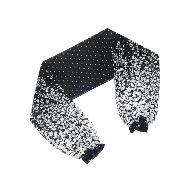 Boléro en Chiffon à Manches Longues pour Femmes, Ouvert, Fleur Noire