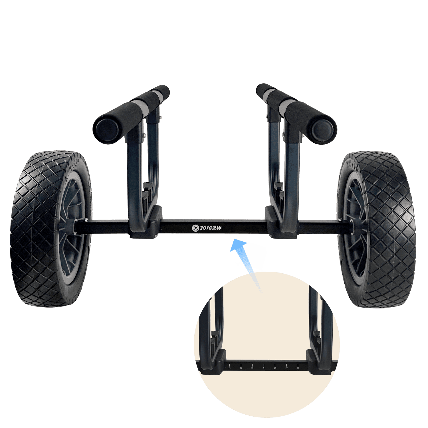Heavy Duty Kayak Cart, Width Adjustable Canoe Cart with 12inch Flatfree Beach Wheels Boat Dolly Cart Transport