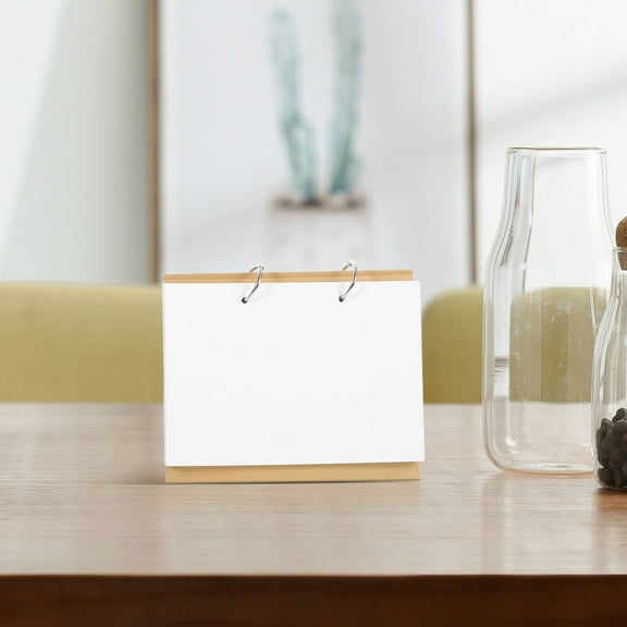 FRCOLOR  Loose-leaf Blank Desk Calendar Wall Calendars Desktop Khaki