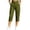 Army Green, variant on Khunlpohl Cargo Pants for Women Hiking Outdoor Straight Leg Button Elastic Waist Casual Long Pant with Multiple Pockets