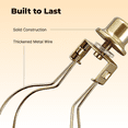 thumbnail image 3 of Lamp Shade Adapter, Clip on Lamp Shade, 2-Count Bulb Clip Adapter,SWAIFDEE Clip On Bulb Lamp Shades Finial Mounting Bracket Holder Support Fitter Parts, Converter Diy Lampshade Kit (Gold), 3 of 10