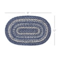 thumbnail image 3 of VHC Brands Farmhouse Great Falls Blue Table Placemat, Blue White, Jute Blend, Oval, 12x18 Inches, 3 of 4