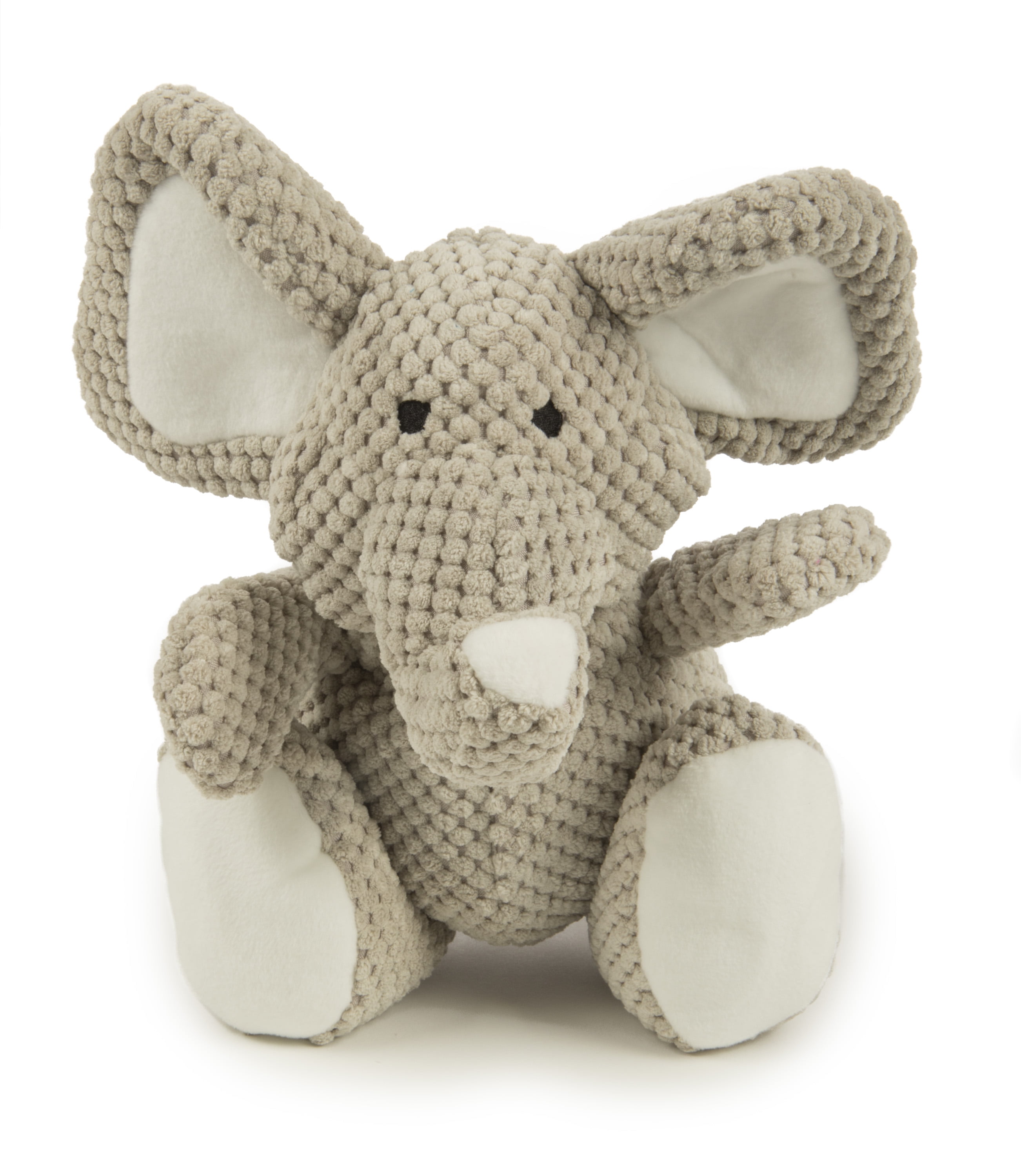 goDog Checkers Elephant with Chew Guard Technology, Plush Squeaker Dog