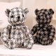 thumbnail image 4 of Oso lindo animal de peluche almohada suave oso Tweed muñeca regalo de cumpleaños para adultos niños Bedtime Toy Doll Nituyy Negro,9.84", 4 of 5