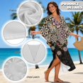 thumbnail image 7 of DISNIMO Kaftan Dresses for Women Boho Mandala Flower Print V-Neck Batwing Sleeve Swimsuit Cover Up Plus Size Caftan Dress Beach Cover Up Loose Fit Bathing Suit Coverups, 7 of 7