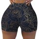 thumbnail image 2 of Fotbe Copper-Gold Gloss Outline Rose Shorts Sin Costuras – Shorts Deportivos de Cintura Alta para Mujer, Elásticos para Gimnasio, Yoga, Running o Ciclismo-XX-Large, 2 of 8
