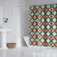 thumbnail image 3 of Extra Long Boho Shower Curtain 72x84 Inches - Vintage Floral & Tropical Leaves Pattern, Waterproof Bohemian Bathroom Decor with 12 Hooks, Tribal Rustic Style, 3 of 5