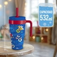 thumbnail image 2 of Magma Life Termo Acero Inoxidable para Niños Mini Flip 532 ml (18 oz), Doble Pared, Tapa Antiderrames con Popote, Mantiene Frío y Caliente, 2 of 7
