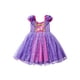 thumbnail image 3 of Disfraz de princesa para niñas, fiesta de cumpleaños, cosplay, vestido púrpura XBTCLXEBCO Púrpura, 4 años, 3 of 6