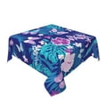 thumbnail image 2 of YFYANG Square Polyester Table Cloth, 54" x 54" Reusable Table Cover Kitchen Dining Room Purple Butterfly Flower Doodle Decorative Tablecloths for Tables of 2-4 People, 2 of 8