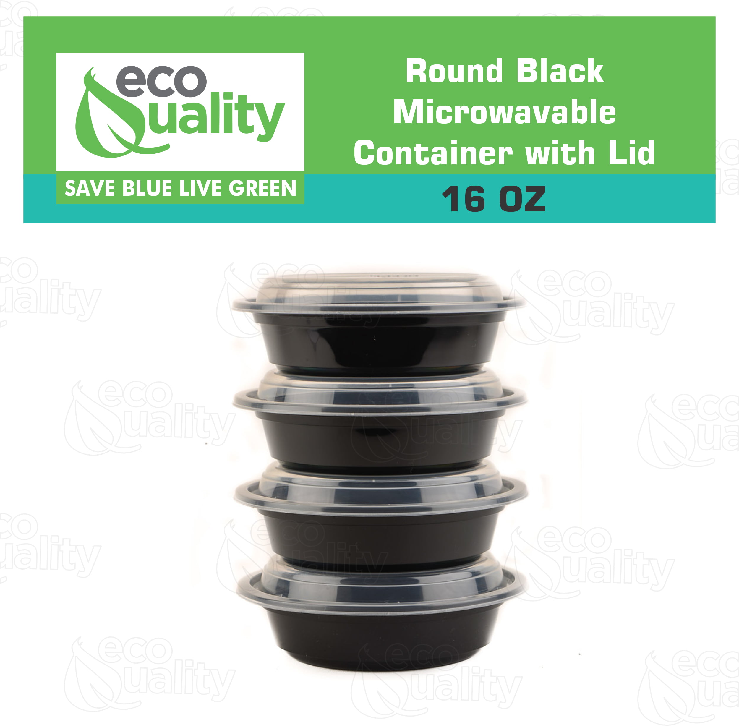 50 Count] 16 oz Black Plastic Meal Prep Containers with Lids - Round Food  Storage Container Microwave Safe - BPA-Free, Stackable, Reusable,  Dishwasher, Freezer Safe, Disposable 