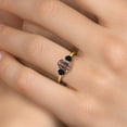thumbnail image 4 of Gem Stone King 1.69 Ct Oval Red Tiger Eye Black Onyx 18K Yellow Gold Plated Silver Ring, 4 of 6