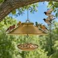 thumbnail image 6 of Fasiaou Weather-Proof Hanging Bird Feeder with Protective Rain Cover for Outdoor Winter and Courtyard Use,Yellow, 6 of 7
