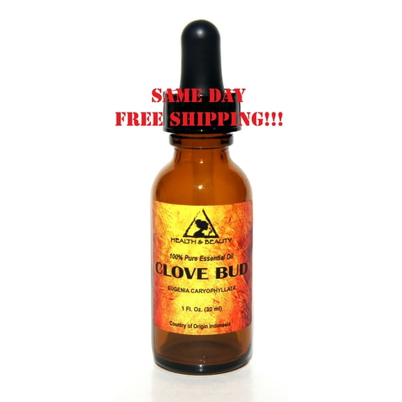CLOVE BUD ESSENTIAL OIL AROMATHERAPY 100% PURE NATURAL GLASS DROPPER 1 OZ, 30 ml