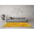 thumbnail image 3 of Ahgly Company Indoor Round Abstract Yellow Contemporary Area Rugs, 6' Round, 3 of 4
