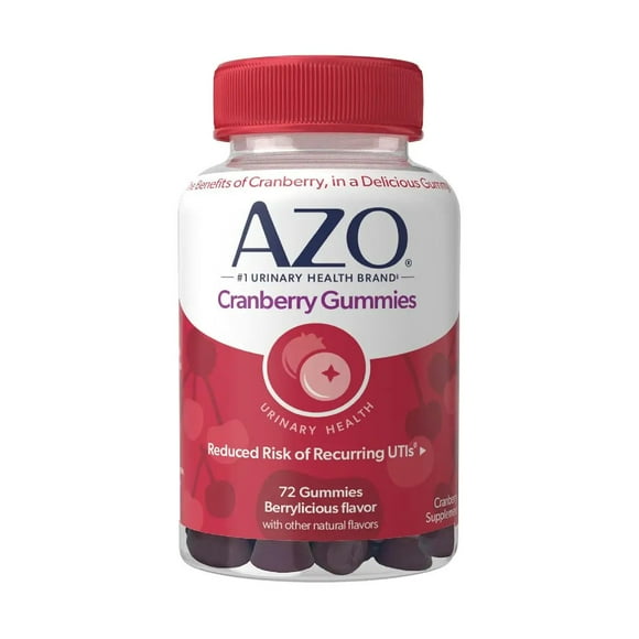 AZO Gomitas de Arándano Suplemento para la Salud del Tracto Urinario 72 Gomitas