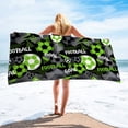 thumbnail image 2 of Soccer Gifts Large Beach Towel Quick Dry Sand Free Microfiber Bath Towels for Boys Girls Camping Travel Swimming 63*31.5In, 2 of 7