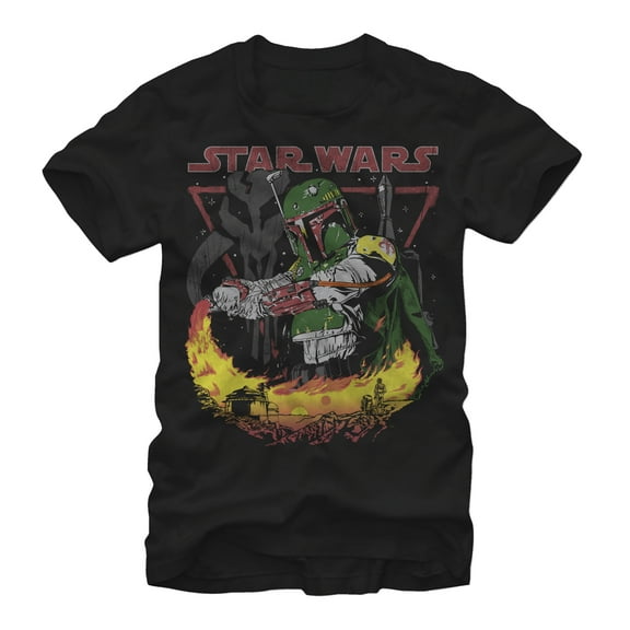 Men's Star Wars Boba Fett Tatooine Graphic Tee Black 2X Large
