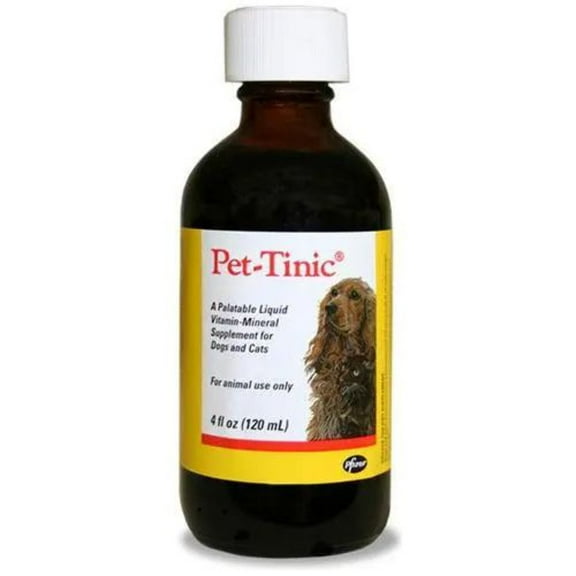 Pfizer Pet-Tinic Liquid Vitamin-Mineral Supplement for Pets 4 oz.