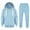 Light Blue, variant on WOYY Toddler Boys Outfits Fleece-Lined Zip Up Hoodie Jogger Sweatpants Set, Sizes 4-5T