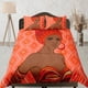 thumbnail image 1 of Feminista Afro Mujer Juego de Cama Funda Nórdica Rosa Melocotón, Ropa de Cama Boho Africana, 1 of 4