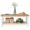thumbnail image 5 of Coffee Table with Storage Shelf White/Pine - by From the Tree Furniture, 5 of 8