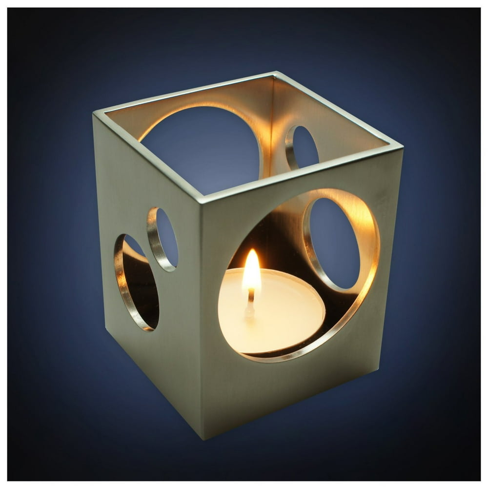 artsondesk modern art tea light holder st213 stainless steel satin