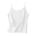 thumbnail image 5 of Letdown Girls Linen Outfit 2 Piece Shorts Set Spaghetti Strap Cotton Linen Tank Tops Side Split Shorts Kids Summer Casual Vacation Beach Outfits, 5 of 6