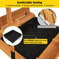 thumbnail image 6 of Aivituvin Outdoor Kids Sandbox with UV-Resistant Canopy & Lid, Sand Box with 2-in-1 Foldable Seats, 47"x47" Length, 6 of 13