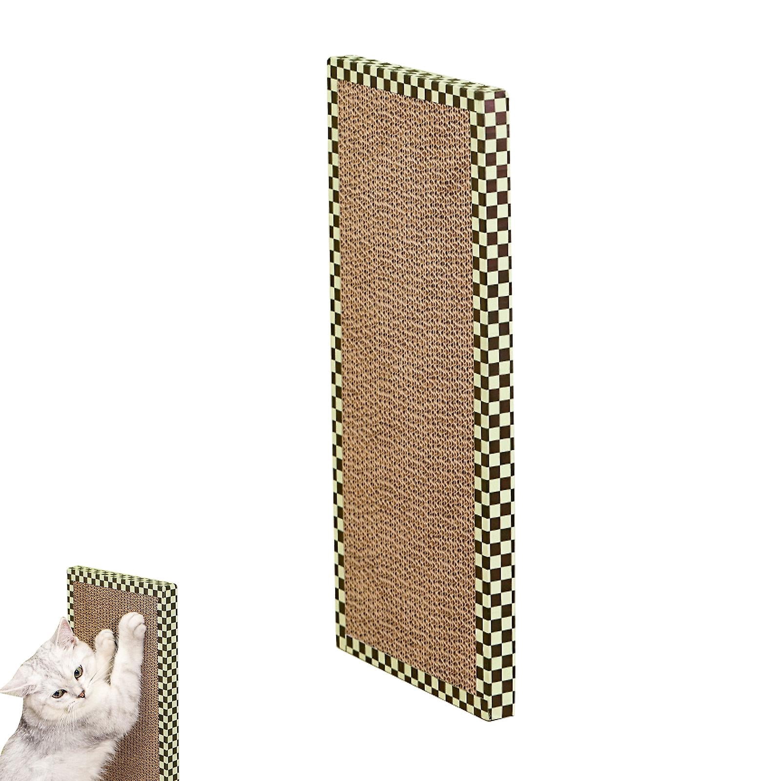 Rascador Para Gatos De Cartón Inclinado - Con Hierba Gatera, Reversible, 50x23x15 Cm