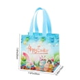 thumbnail image 3 of Non Woven Easter Gift Bags Bulk Reusable Cute Easter Tote Bags with Handles Bunny Eggs Holiday Goodie Basket for Egg Hunt Game Party Favors, 7.8 x 7.8 x 3.5 Inch, 3 of 6