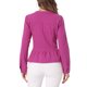 thumbnail image 3 of CHAQUETAS DE JEAN PARA MUJER INSPIRADAS CHIC, CON BOTONES, HEM PEPLUM, MANGAS LARGAS, CORTAS, COLOR ROSA FUERTE, TAMAÑO M, 3 of 5