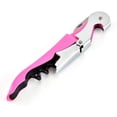 thumbnail image 1 of Two-Step Corkscrew Wine Opener with Built-In Foil Cutter and Bottle Opener- Pink, 1 of 4
