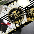 thumbnail image 5 of Graduation Plates Graduation Party Decoration Supplies 2025 Congratulations Banner Paper Disposable Tableware Tablecloth Serves 24 Black, 5 of 7
